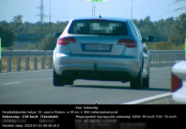 Ismét jól kerestek a sebességmérő kamerák Bács-Kiskun vármegyében!