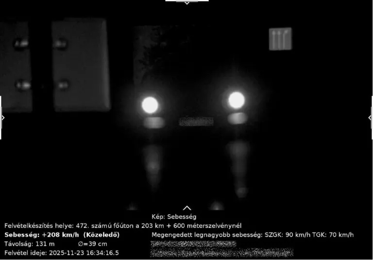 208 km/órával Hódmezővásárhelyen? Mutatjuk, mennyi a bírság!