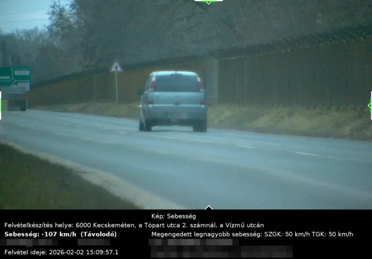 Több mint a megengedett kétszeresével hajtott Kecskeméten, ekkora bírság lett a vége!
