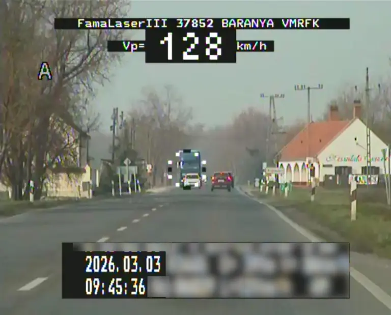 50 helyett 128 km/óra: kitalálod, hogy mennyi a bírság?
