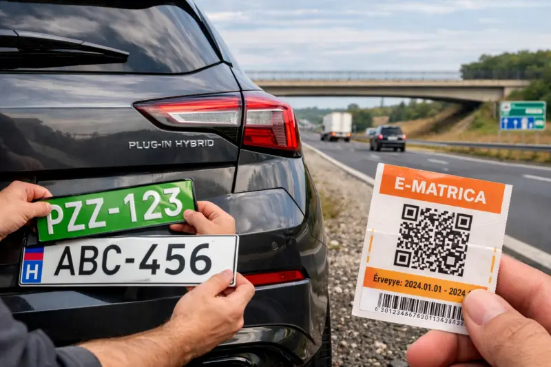 AI generált tartalom. Rendszám csere, e-matrica átírás.