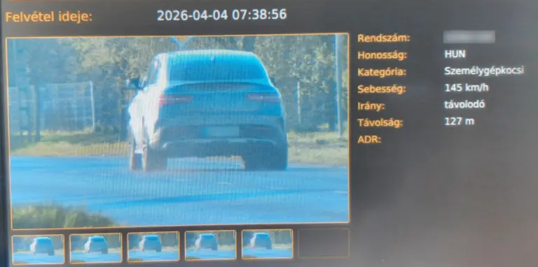50 helyett 145 km/órával száguldott: mutatjuk, mennyit kapott érte!